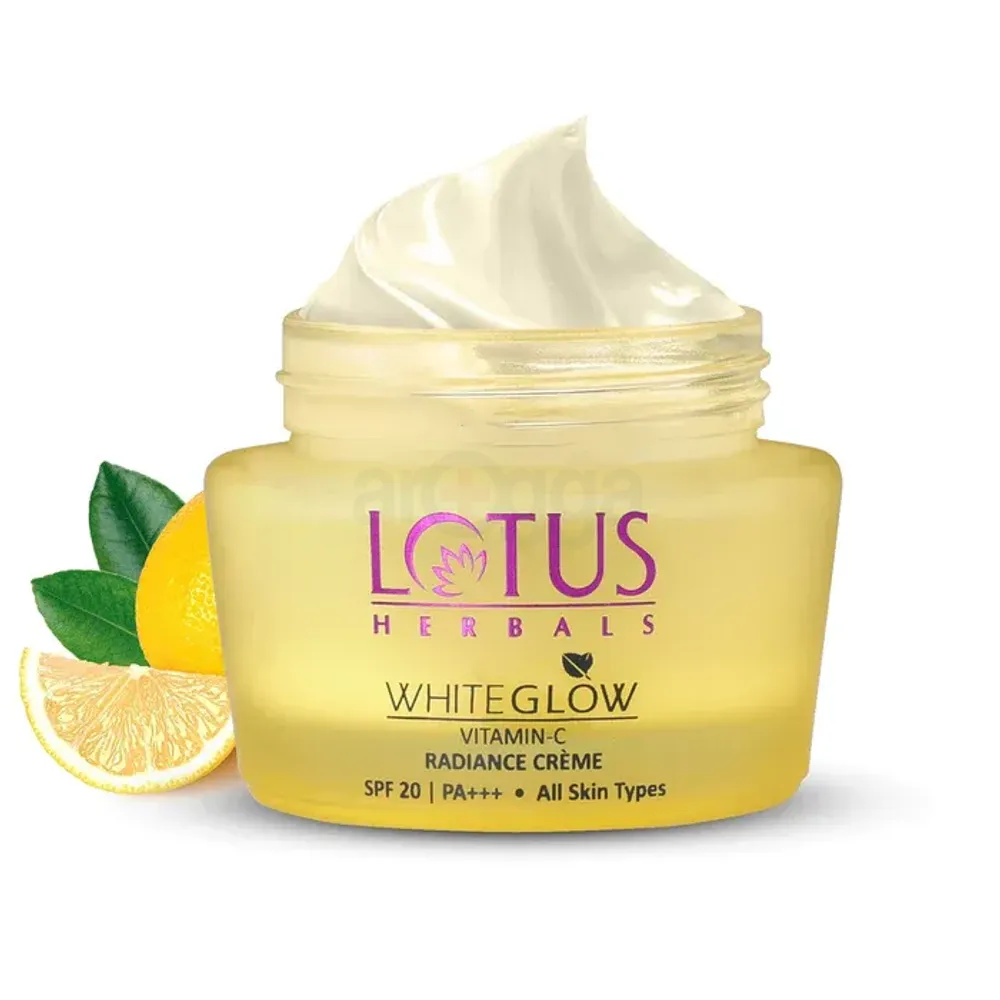 Lotus Herbals WhiteGlow Vitamin‑C Radiance Crème SPF 20 (35 g)